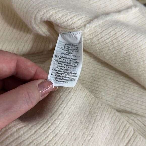 J. CREW Double Breasted Wool Blend Cardigan Coat In Cream Size M - Picture 7 of 11